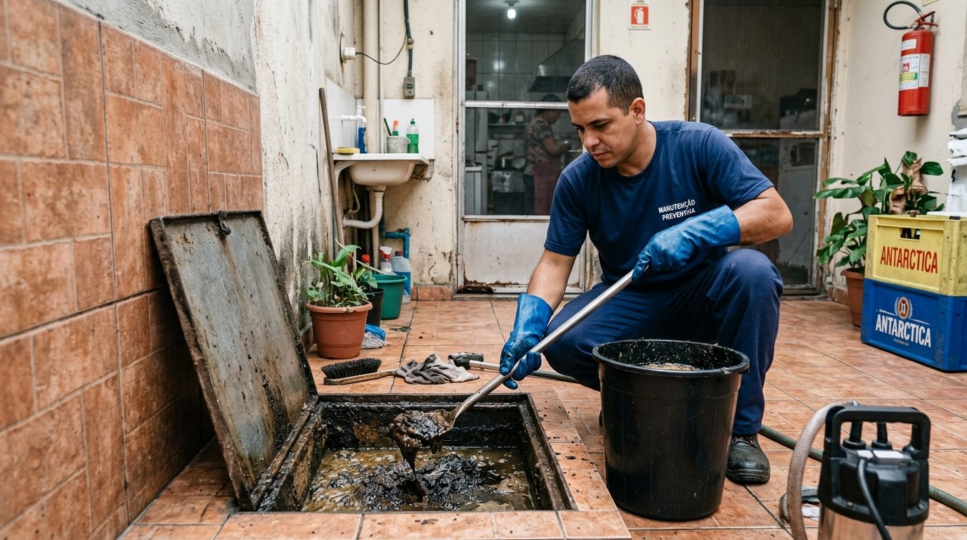 Limpeza de caixa de gordura em São José do Rio Preto-SP