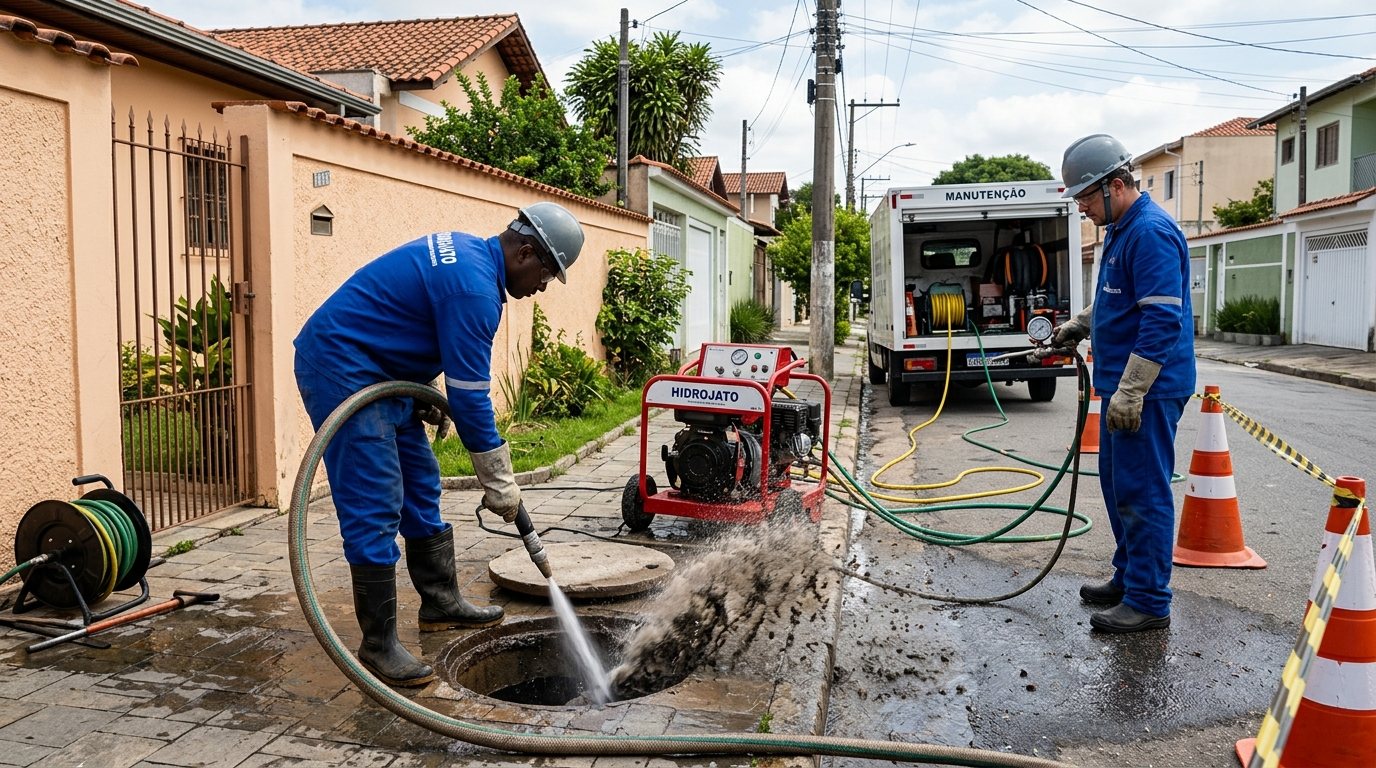 Limpeza de tubulação em São José do Rio Preto-SP